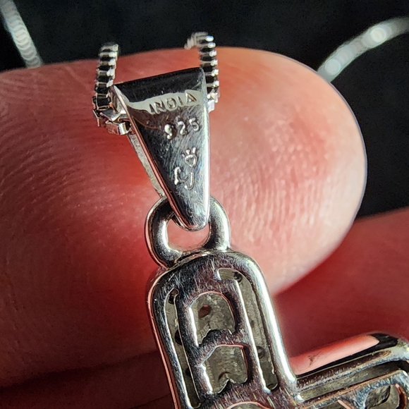 Real White And Blue Diamonds Necklace - Picture 9 of 12